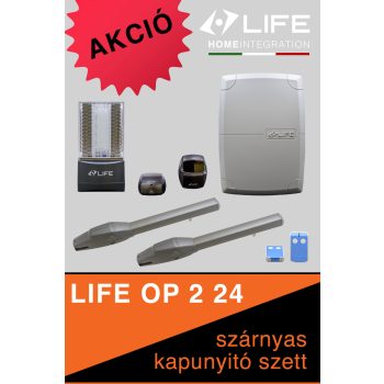 Life OP224 UNI kétszárnyú kapumozgató szett